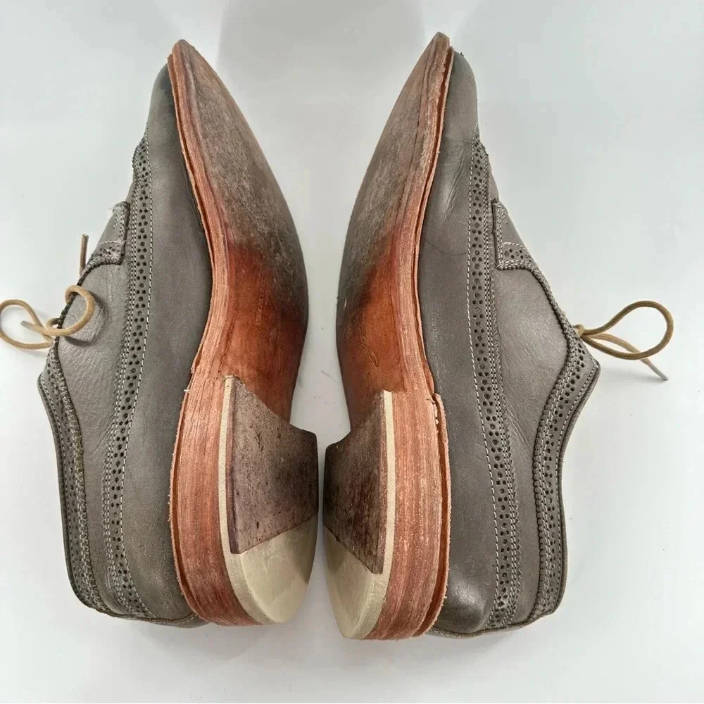 Frye mens derby shoes size 11.5 D taupe brown leather vintage collection
